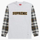 Supreme Plaid Sleeve L/S Tea Ash Gray