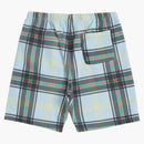 Supreme Plaid Sweatshort Light Blue