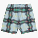 Supreme Plaid Sweatshort Light Blue