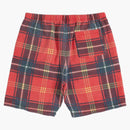 Supreme Plaid Sweatshort Red