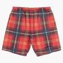 Supreme Plaid Sweatshort Red