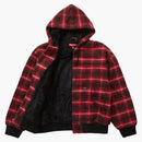 Supreme Plaid Wool Hooded Work Jacket Red