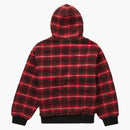 Supreme Plaid Wool Hooded Work Jacket Red