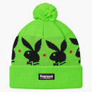 Supreme Playboy Jacquard Beanie (FW17) Lime
