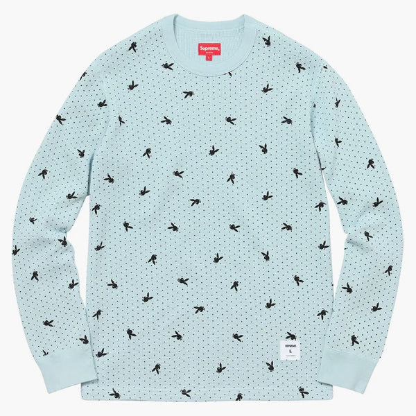 Supreme Playboy Waffle Thermal Light Blue