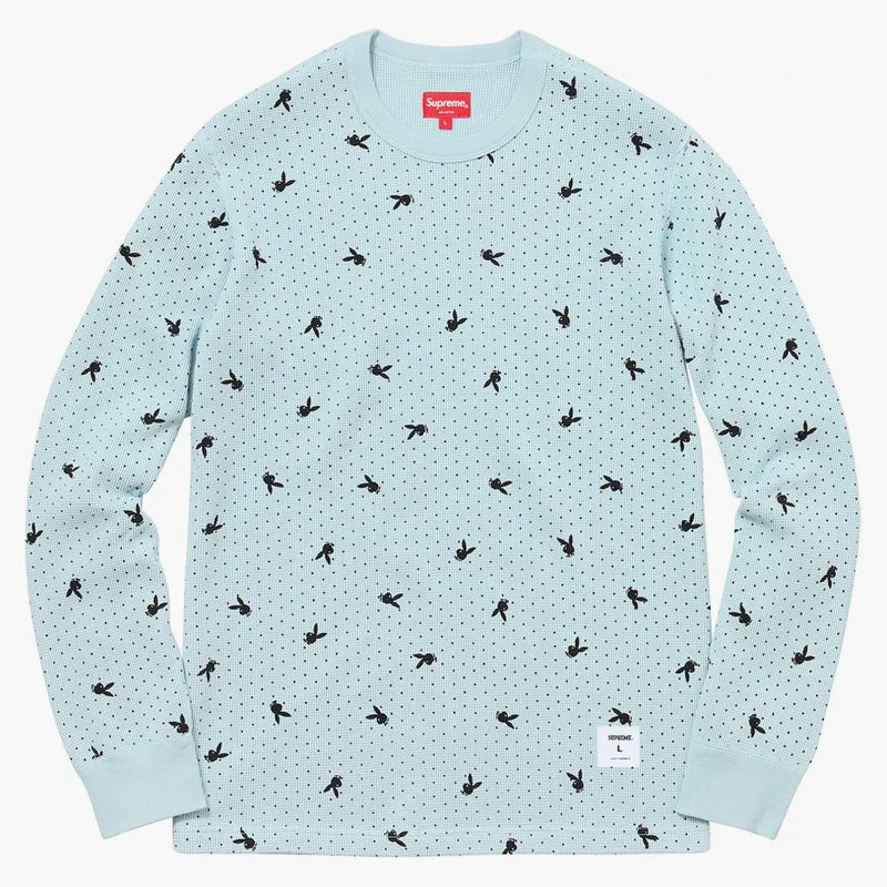 Supreme Playboy Waffle Thermal Light Blue