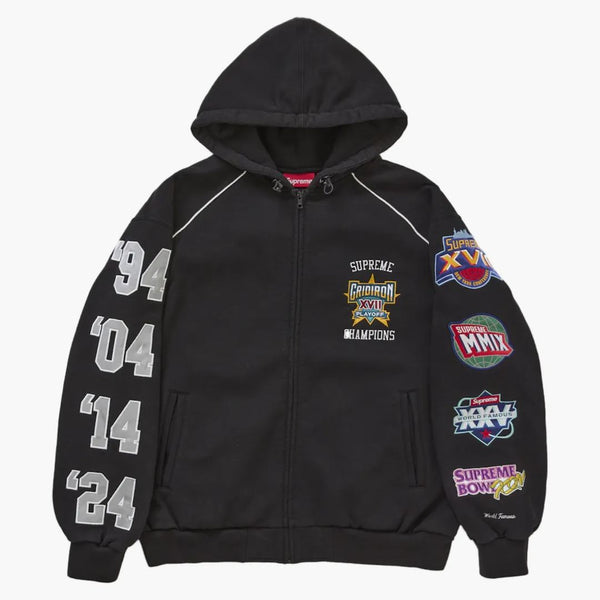 Nejvyšší play -off Zip Up Hooled Mikina černá