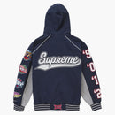 Supreme Playoffs Zip Up Hooded Sweatshirt Navy