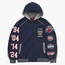 Supreme Playoffs Zip Up Hooded Sweatshirt Navy