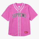 Supreme Polartec Baseball Jersey Pink