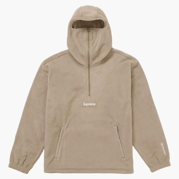 Supreme Polartec Facemask Half Zip Hooded Sweatshirt (fw24) Taupe