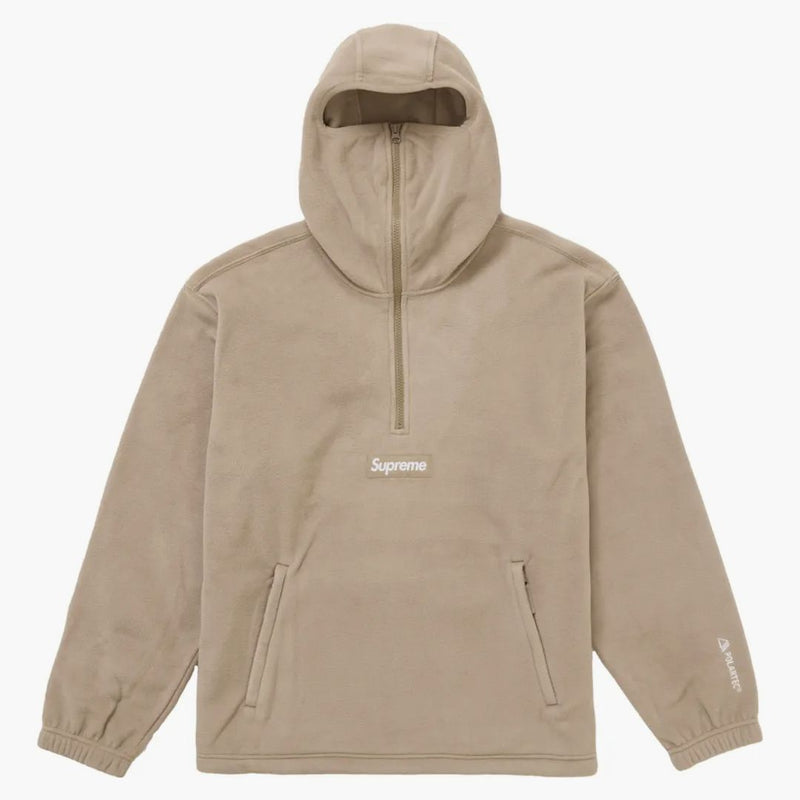 Nejvyšší polartec facemask poloviční mikina s kapucí (FW24) Taupe