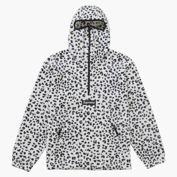 Supreme Polartec Facemask Half Zip Hooded Sweatshirt (fw24) Leopard