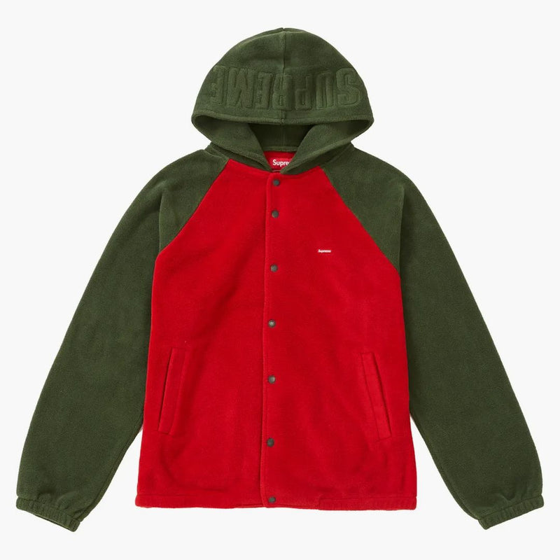 Giacca Raglan con cappuccio suprema polartec rossa