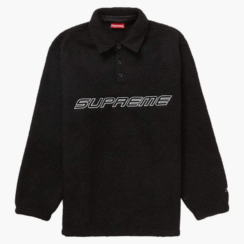 Supreme Polartec l/s Polo Black