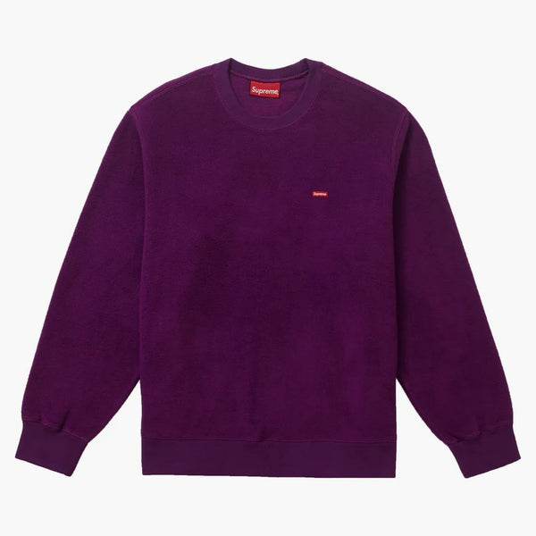 Supreme Polartec Small Box Crewneck Purple