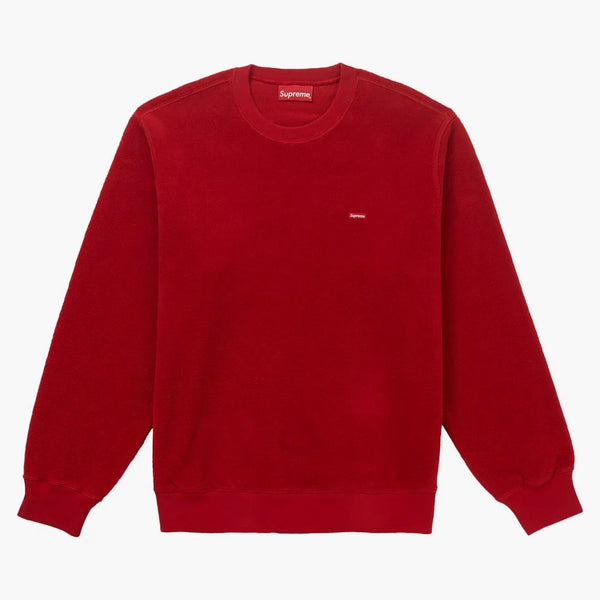 Supreme Polartec Small Box Crewneck Red