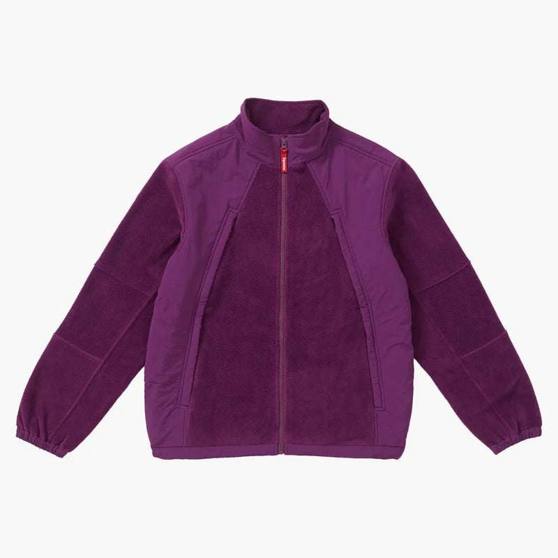 Nejvyšší polartec zip up bunda fialová