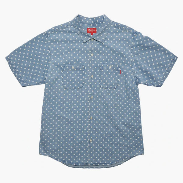 Supreme Polka Dot Denim Shirt Light Blue