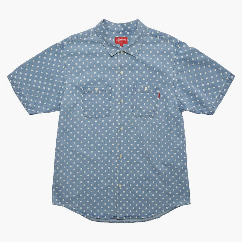 Supreme Polka Dot Denim Shirt Light Blue