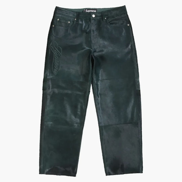 Supreme Ponyhair Loose Fit 5-Pocket Jean Green