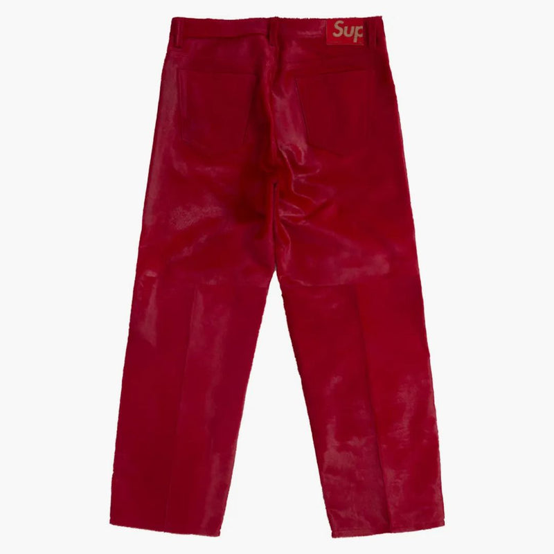 Supreme Ponyhair Loose Fit Jean Red