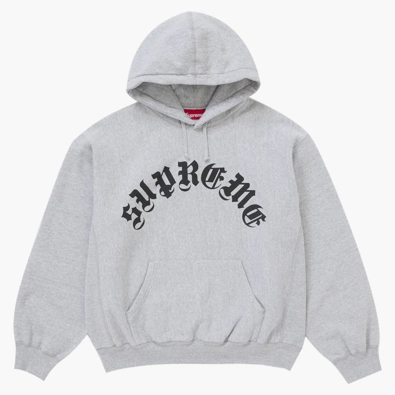 Nejvyšší potištěná oblouková mikina s kapucí Heather Grey