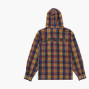 Camisa de franela con capucha suprema impresa bronceado