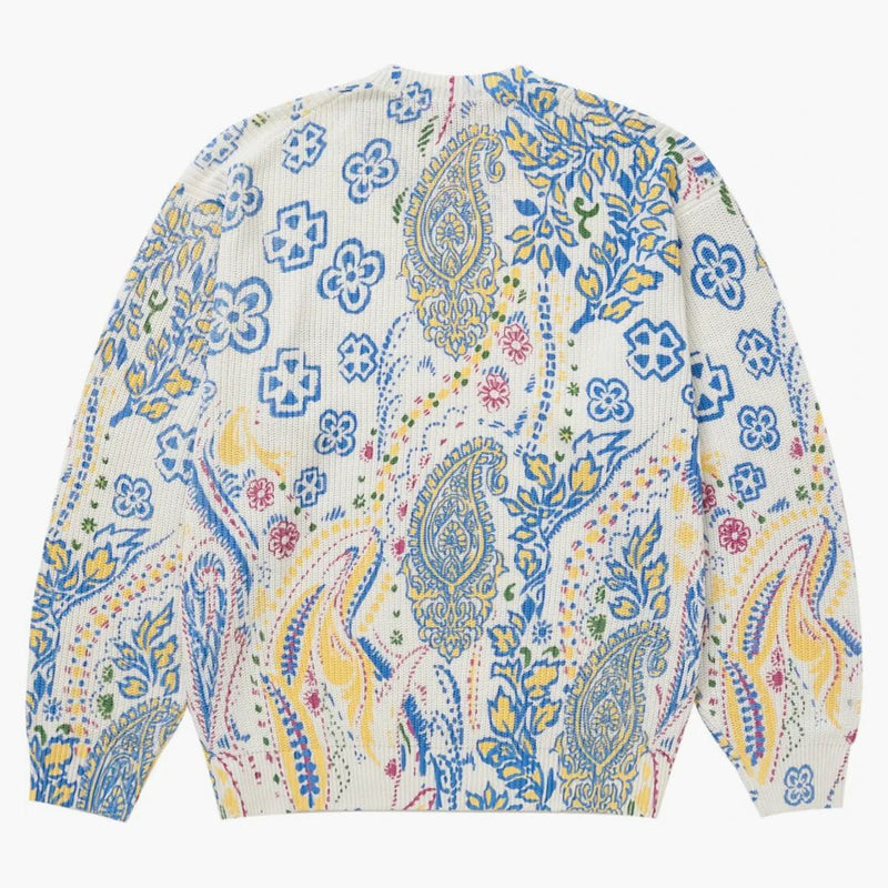 Högsta tryckt paisley tröja vit