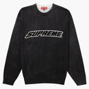 Högsta tryckt tvättad tröja svart