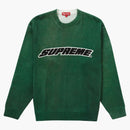 Supreme Printed Washed Sweater Olive