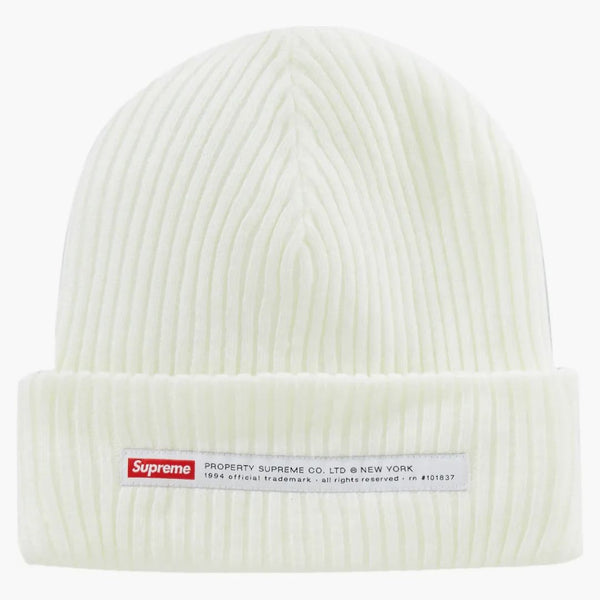 Supreme Property Label Beanie White