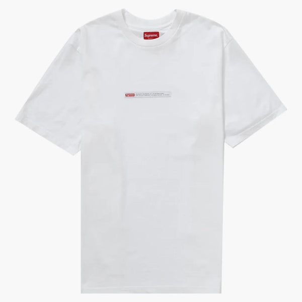 Etichetta di proprietà Supreme S/S Top White
