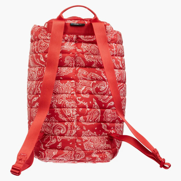 Supreme Puffer Backpack Red Paisley