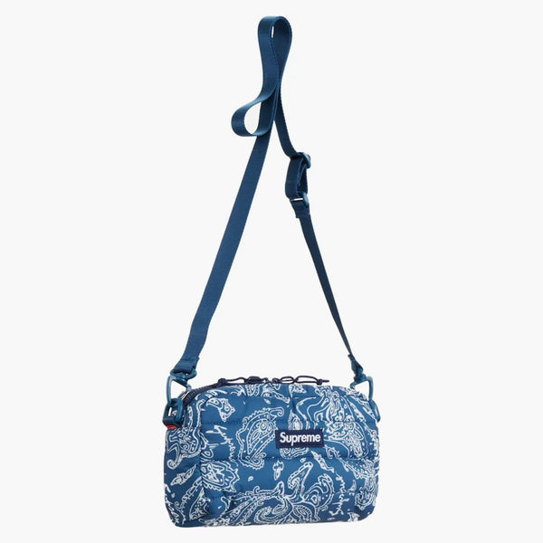 Supreme Puffer Side Bag Blue Paisley