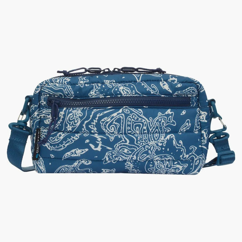 Nejvyšší vyrovnávací paměť boční taška Blue Paisley