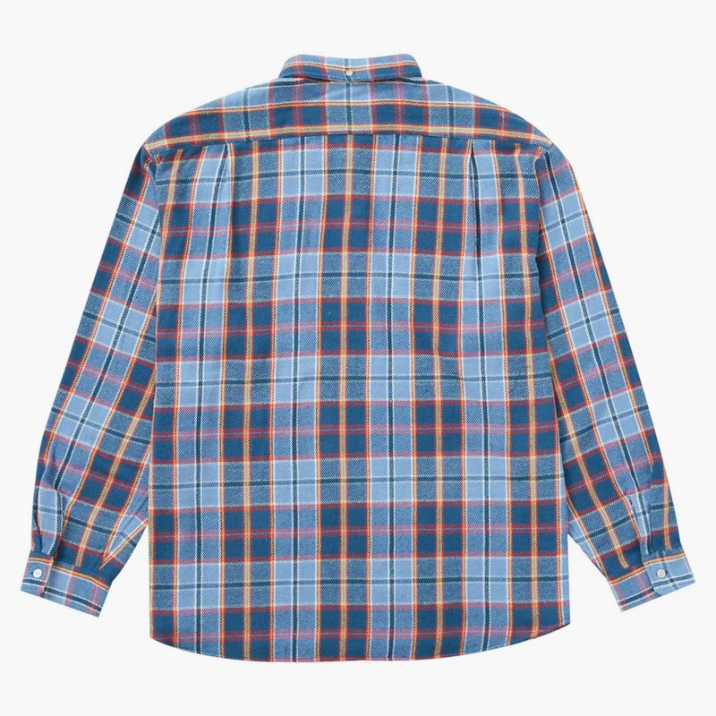 Supreme Pullover Plaid Flannel Shirt Blue