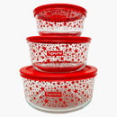 Supreme Pyrex Bowls (Set of 3) Red
