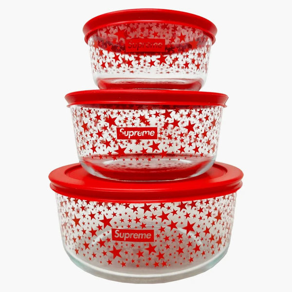 Supreme Pyrex Bowls (set Of 3) Red