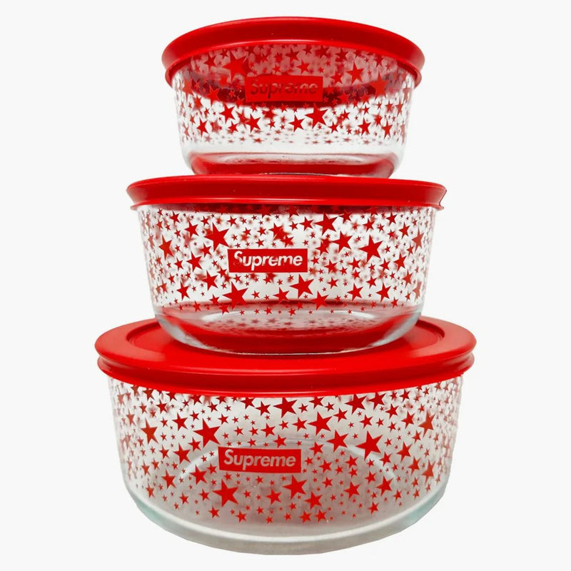 Supreme Pyrex Bowls (set Of 3) Red