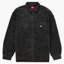 Nejvyšší prošívaná košile Corduroy Black