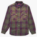 Supreme Quilted Flannel Snap Shirt Green