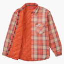 Supreme Quilted Flannel Snap Shirt Orange