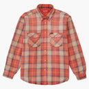 Supreme Quilted Flannel Snap Shirt Orange
