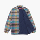 Supreme Quilted Flannel Zip Up Shirt Multicolor