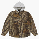 Supreme Quilted Lined Hooded Flannel Shirt Camo
