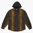 Supreme Quilted Lined Hooded Velvet Shirt Tiger