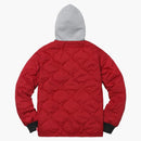 Supreme Quilted Liner Hooded Jacket Dark Red