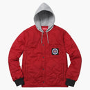 Supreme Quilted Liner Hooded Jacket Dark Red