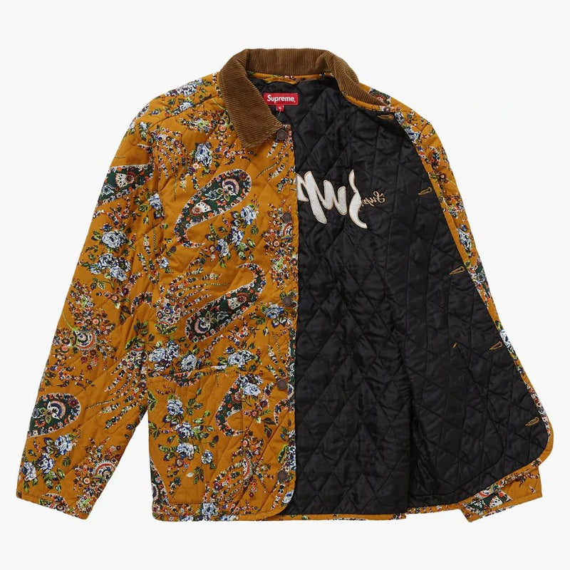 Supreme Quilted Paisley Jacket Mustard Paisley